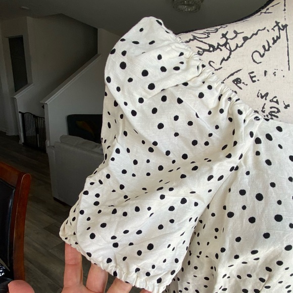 LOFT, polka dot, open back dress.#7 - Picture 4 of 16